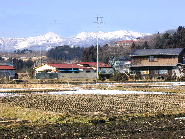 白河市から那須連山を見る