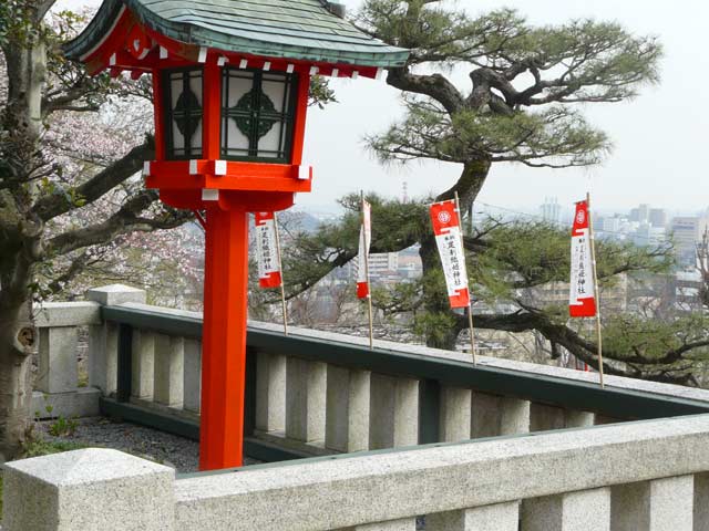 足利織り姫神社と桜