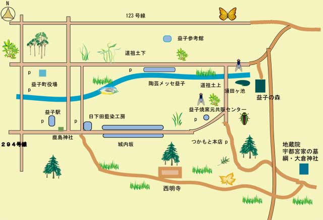 益子陶芸の里地図