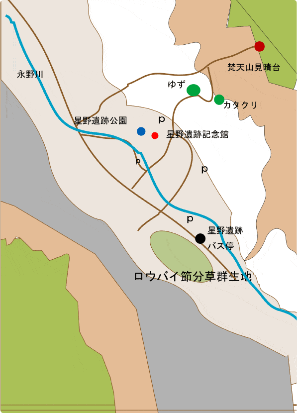 栃木星野の里周辺地図