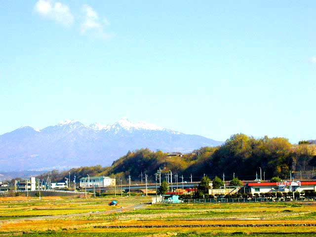 韮崎から見る八ヶ岳