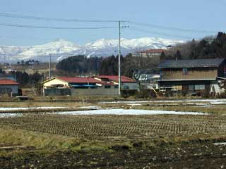 町中から見える那須岳