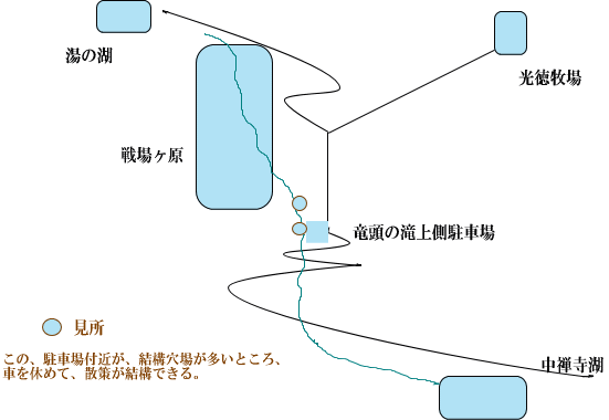 竜頭の滝案内図